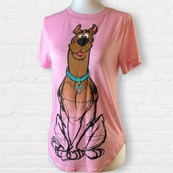 SCOOBY Doo pink T-shirt with Scooby Doo graphic on front new without tags - Picture 1 of 8